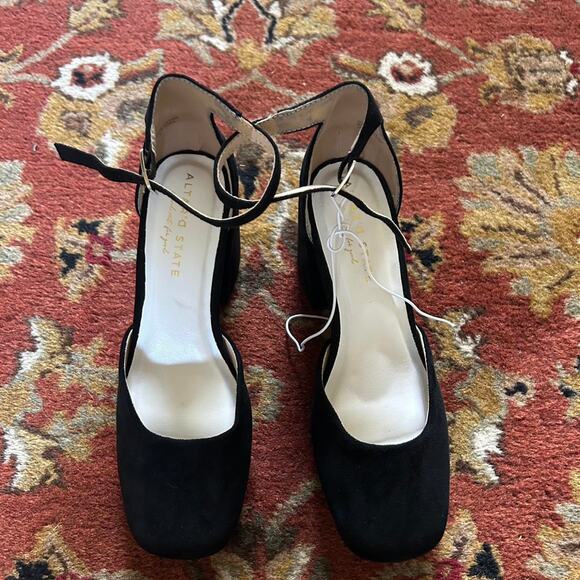 Altard state black vegan leather platform heels - Picture 2 of 4